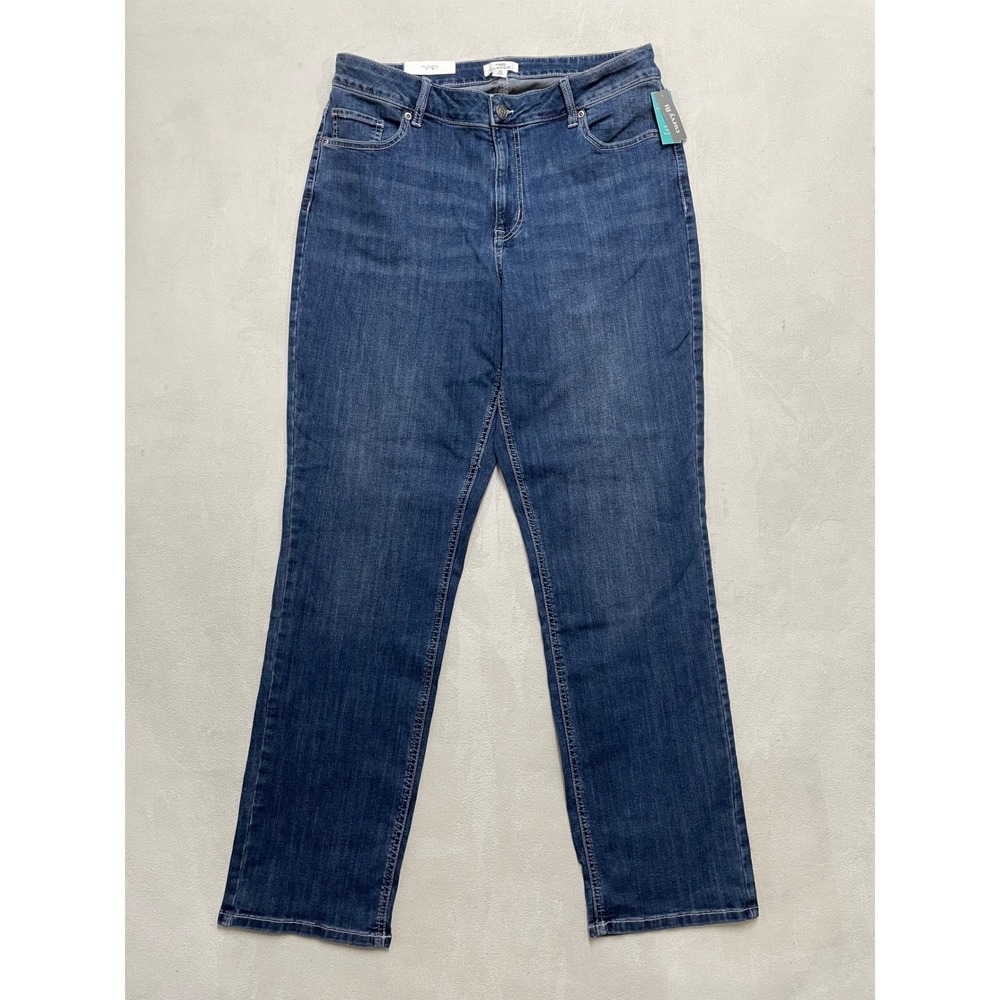 Maurices M Jeans Classic Straight Curvy High Rise Blue Denim 18W Long NWT